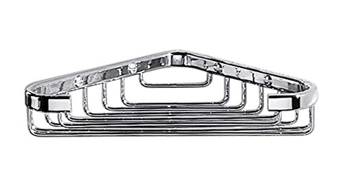 INDA A04490CR Colorella Cestino Portaoggetti Angolare, Ottone, Cromato, 16 x 16 x 4 cm