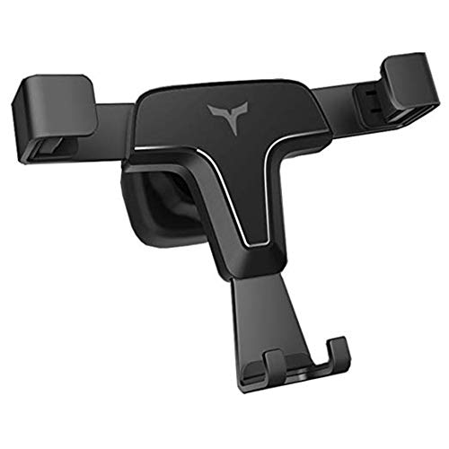 Preisvergleich Produktbild Hunterian Handyhalter Auto Gravity Linkage und dreieckige Unterstützung Metall Fahrzeug Handyhalter für iPhone X 8 8 Plus 7 Samsung Huawei und andere Handy-schwarz