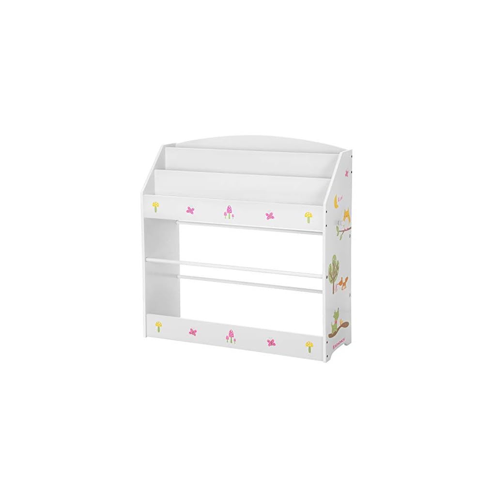 SONGMICS Aufbewahrungsschrank für Kinder, 3-stöckiges Bücherregal und 6