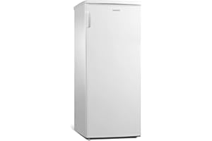 INFINITON ELECTRONICS INFINITON CV-A122B Congélateur vertical Blanc 140 litres Cyclique 4 tiroirs + 1 compartiment Flap, Calse A++/E