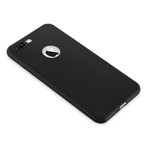 Funda iPhone 8 Plus  iPhone 7 Plus Case  JAMMYLIZARD Carcasa TPU Ultra Fina   Jelly Case   De Goma Silicona Back Cover  Negro