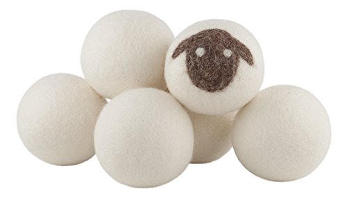 LAHELA Trocknerbälle 6er Pack – Ideal als natürliche Alternative für Weichspüler. Aus 100% neuseeländischer Premium-Schafwolle. Pflegend, umweltschonend, zeit- und kostensparend. Wäschetrockner Bälle Trocknerkugeln für Wäschetrockner. Handarbeit aus Nepal. - 2