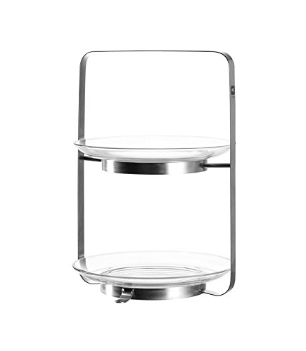 Leonardo - Etagere - Senso - zwei Etagen - Metall, Glas - Höhe: 30 cm