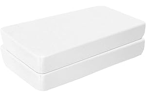 ‎AMINATA BALANCE Spannbettlaken 55x90 cm Baby Baumwolle Beistellbett 2er Set - Doppel-Pack - weiß weiß - mit Gummizug weiches Jersey-Strech für perfekte Passfom an den Ecken - Jungen & Mädchen