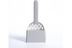 croselyu Pet Cat Litter Scoop Filter Cat Litter Cat Poop Cleaning Tool High-grade ABS Plastic Cat Litter Scoop Is Durable and Easy To Clean, 1 Pce (Grey)
