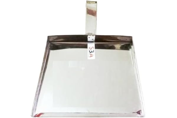 S3A Stainless Steel Supali Garbage Collector Multipurpose Dust Pan Heavy Duty Kachra Uthene ki Supali Size: 6x10inch, 250 Grams Approx. (1)