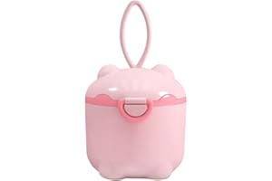 LICHENGTAI Milk Powder Dispenser, Contenitore Portatile per Latte in Polvere, Contenitore per Latte in Polvere da Viaggio, portatile contenitoredi latte in polvere per neonati, Rosa