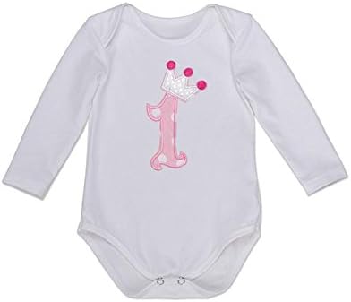 Mornyray Baby Girl Bodysuit White Vest First Birthday Outfits Onesies,1st Birthday,6-12M