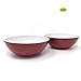 Produktbild Camp4 Melamin Müslischalen 2-er Set weiß/rot, Ø15 cm, mit Antirutschring