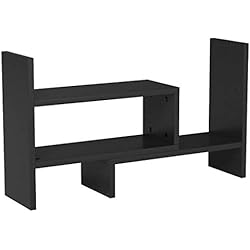 FITUEYES Support Etagères d'Angle pour Organiser la Rangement Bureau Cuisine Salle de Bain en Bois Noir DT306801WB