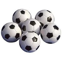 Xiton Reemplazo de plástico Mini Tabla del Fútbol Futbolín 6pcs Blanco y Negro de Fútbol