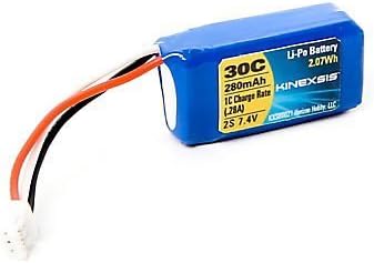 7.4V 280mAh 2S 30C LiPo, PH Conn by Kinexsis