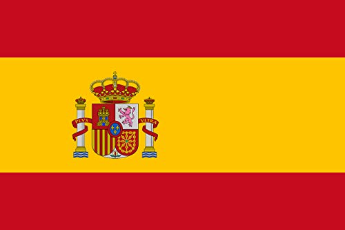 Dhabmin Bandera de España 2 Unidades 90 x 150 cm Resistente al Exterior Satén Colores Vivos Tamaño Grande