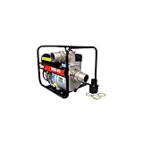 Motobomba autoaspirante a gasolina MRX-80 con motor Campeón de 4 tiempos, altura máxima de 28 metros y caudal máximo de 60.000 litros/hora. Alarma de bajo nivel de aceite.