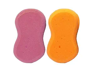 Confidence 2 Pcs Soft and Smooth Baby Sponge Scrubber for Kids and Adults (Multicolor) (M4)