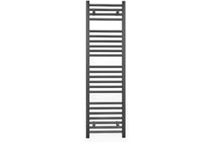 Myhomeware Anthracite Grey Heated Bathroom Towel Rail Radiator For Central Heating Elegant Designer In UK (300mm x 1200mm (h))