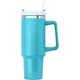 FNX Hydrosip Large Cup & Tumbler with Flexi Straw & Leakproof Lid | Stainless Steel, Dual Wall Insulated, BPA-Free | Fits Most Cup Holders | For Gym, Sports, Camping, Travel & More | Blue Colour, 40oz
