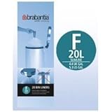 Brabantia – Bolsas de basura (20 L, F 20pcs bolsas blanco 245305- (3 unidades)