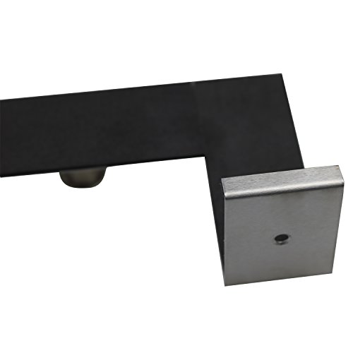 GWHOLE Türgarderobe Hakenleiste 6 Haken mit Moosgummiinnenbeschichtung, Edelstahl, 39 x 10 x 5,5 cm - 3