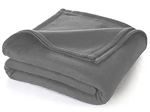 Cloth Fusion Polar Fleece AC Blanket for Single Bed | All Season Ultra Soft & Light-Weight Travel Blanket | 60x90 inch,Charcoal