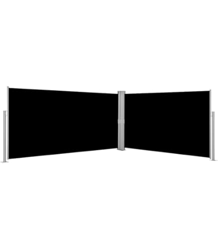 Paravent extérieur rétractable 300 x 160 cm motif pierre Paravent