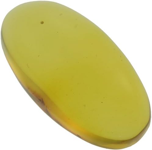 Gem gemstone DOMINICAN REP. NATURAL AMBER in CABOCHON OVAL 4.22ct. 19x9mm.