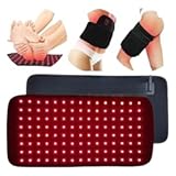 Dehabi - Red & Near Infrared Light Therapy Belt Large Pad Wearable Wrap Portable For Body Shoulder Back Waist Legs Neck Pain Relief (0.58kg)