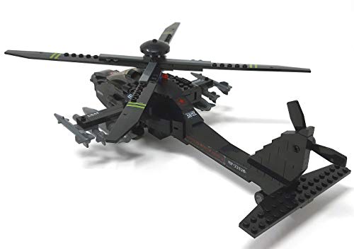 Modbrix 1484020 – ★ Bausteine Apache AH-64 Kampf Hubschrauber mit LED Beleuchtung & Sound inkl. custom US ARMY Special Forces Soldaten aus original Lego© Teilen ★ - 4