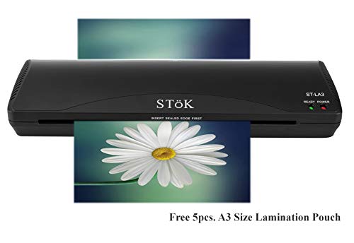 SToK 2 in 1 A3 & A4 Lamination Machine/Laminator with Jam Release Button | Supports Hot & Cold Lamination| with 5 Free Lamination Pouches RS.1599 (64.00% Off) - Amazon