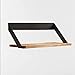 Produktbild WXL Iron Art Massivholz Regal - Ein-Wort-Partition Schlafzimmer Wohnzimmer Bücherregal Wandhalterung WXLV (Farbe : SCHWARZ)