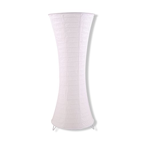 Unbekannt Stehlampe - Weiß - Papierschirm - Metallgestell