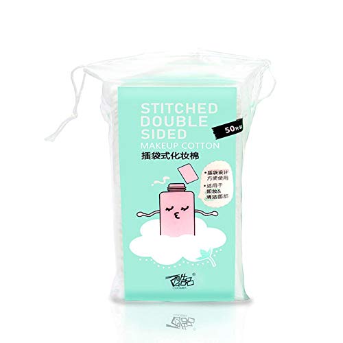 Preisvergleich Produktbild Waschbare Abschminkpads aus 100% Baumwolle Wäschenetz aus Baumwolle + Hautpflege Guide - Wiederverwendbare Abschminktücher - Wattepads zum Aufhängen - 50 Stück + Sticker