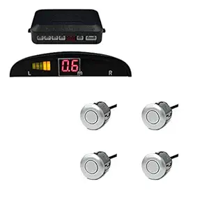Autofetch Reverse/Back Car Parking Sensor LED Display (Set of 4) (SILVER) for Maruti Swift Dzire