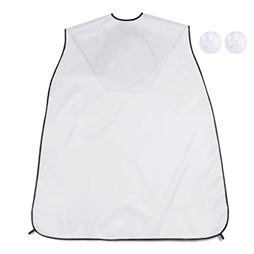 HOMPO Bart Schürze Sammeltuch für Haare und Bart Beard Apron Haarfänger Bartschürze, weiß - 2