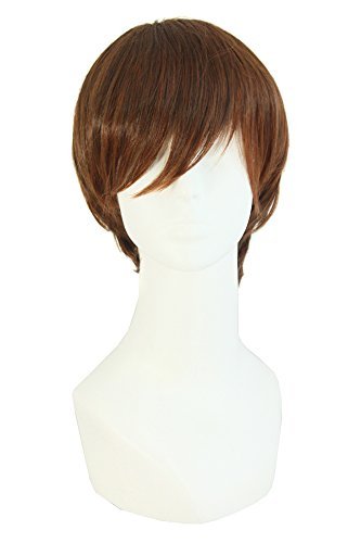 MapofBeauty Fashion Men's Short Straight Wig (Light Brown)