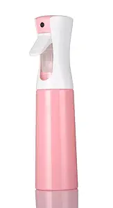 ANH MART Spray Bottle Hair Water Ultra Fine Mister Sprayer Propellant Free for Hairstyling, Cleaning, Gardening, Misting & Skin Care BPA Free (300 ML, PINK)