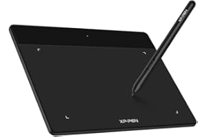 XP-PEN Deco Fun S - Tablet grafico a stilo passivo 8192 livelli, con inclinazione a 60°, 6 x 4 pollici, per dissinuare, imparare a distanza o giocare OSU, nero classico