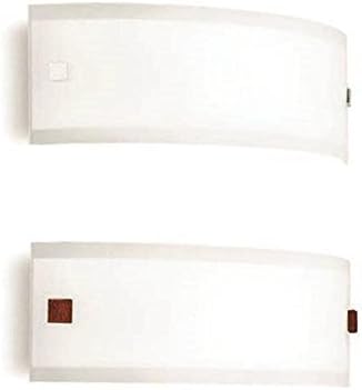 LED Wall Light 1–Bulb Mille Dimensions: 9 CM H x 35 CM W x D 7 CM, Colour: White, Colour (decoration): cherry wood