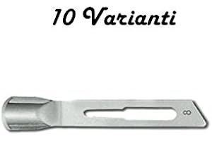 GLAMSHOP 10 LAME SGORBIE MONOUSO STERILI VARIE MISURE PER ESTETICA E PODOLOGIA SGORBIA (n°8 CONFEZ. 10PZ)