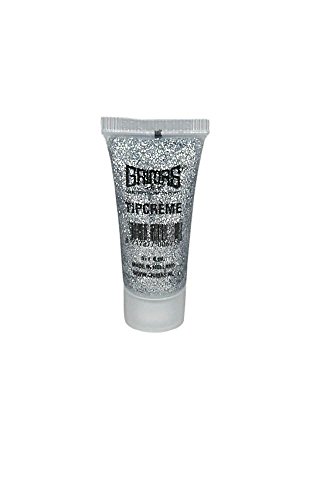 Grimas Tip Creme, Tipcreme, Glitter Make Up, Face Painting, (Various Shades Available) (071 Silver)