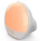Simule la luz de activación de la salida del sol, despiértese lentamente mientras duerme, 20 minutos antes de configurar el despertador, la luz se encenderá lentamente. Cuando se acabe la hora de la alarma, la alarma de la música PM3 se recordará desde los graves hasta los agudos. Si no se levanta, después de 10 minutos. Después de que la alarma vuelva a sonar 3 veces, si nadie presiona la alarma, la alarma fingirá que no hay nadie en la habitación y se cerrará automáticamente.