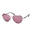 Produktbild SIX Damen Sonnenbrille, Herz Gläser, UV-Filter, Sommer, Sonne, Stahlgestell, silber, pink, Karneval, Hippie, Kostüm (324-539)