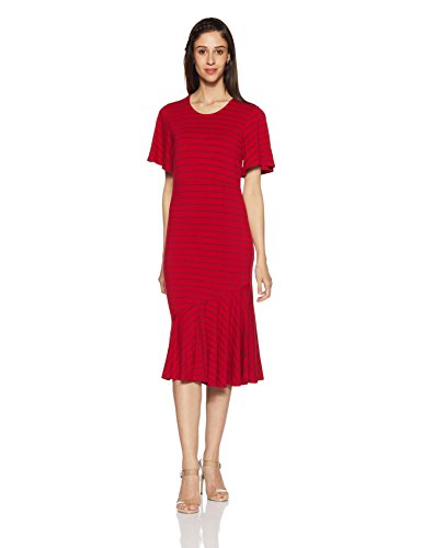 sachin and babi light blue dress Peplum waffle-knit midi dress in brown - Self Portrait