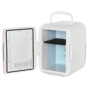 Mini Fridge Material: ABS Modern Profile Compact Fridge Super-Versatile Breast Milk for Drinks Snacks Skincare(Pink)