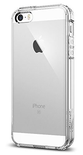 iPhone SE Case, SpigenÃ‚Â® [Ultra Hybrid] AIR CUSHION [Crystal Clear] Clear back panel + TPU bumper for iPhone SE / 5S / 5 - Crystal Clear (041CS20171)