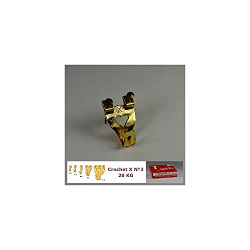 CROCHET X - Crochet X N°3 jusqu'à  20 kg : Boite de 10