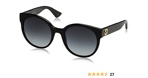 Gucci GG0035S 001 Occhiali da Sole, Nero (Black/Grey), 54 Donna :  Amazon.it: Abbigliamento