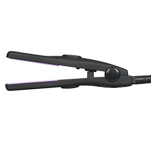 MHD Professional Reisegröße 0,5 inch Mini Bügeleisen Turmalin Keramik Schwarz Haar Glätteisen - 7