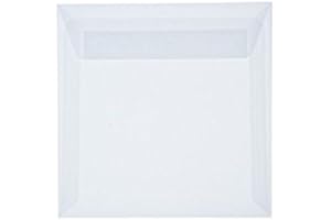 BRIEFUMSCHLÄGE24PLUS 100 Quadratische Briefumschläge 17 x 17 cm 170 x 170 mm Transparente/Weiß Verschluss: Kuverts mit Haftstreifen Grammatur: 90 g/m²