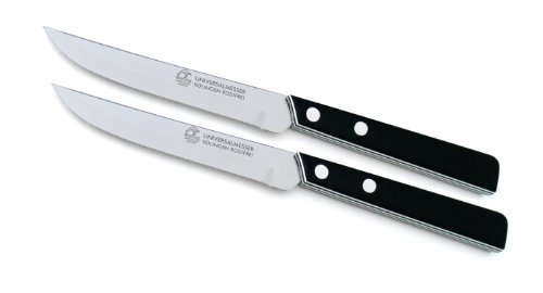 2 Stück Universalmesser " schwarz weiß " Marsvogel Solingen # 34 35 03 Griffe schwarz/weiß geschichtet / Klinge doppelter Hohlschliff ein absoluter Klassiker